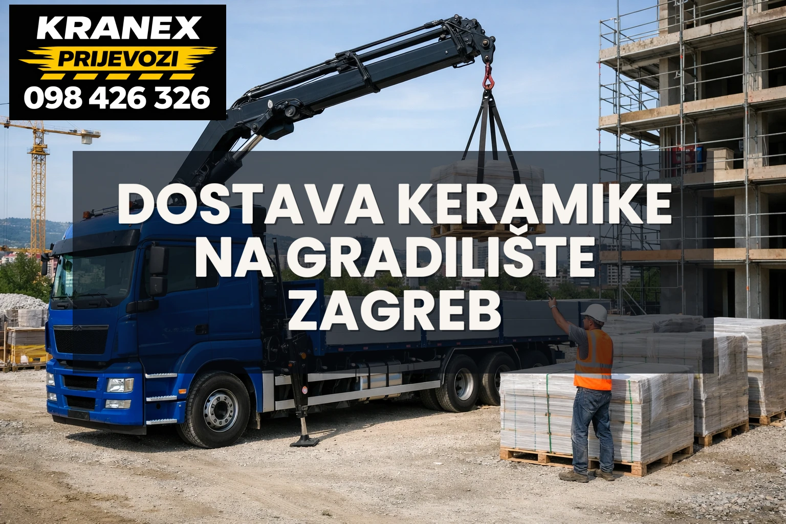 Dostava keramike na gradilište Zagreb